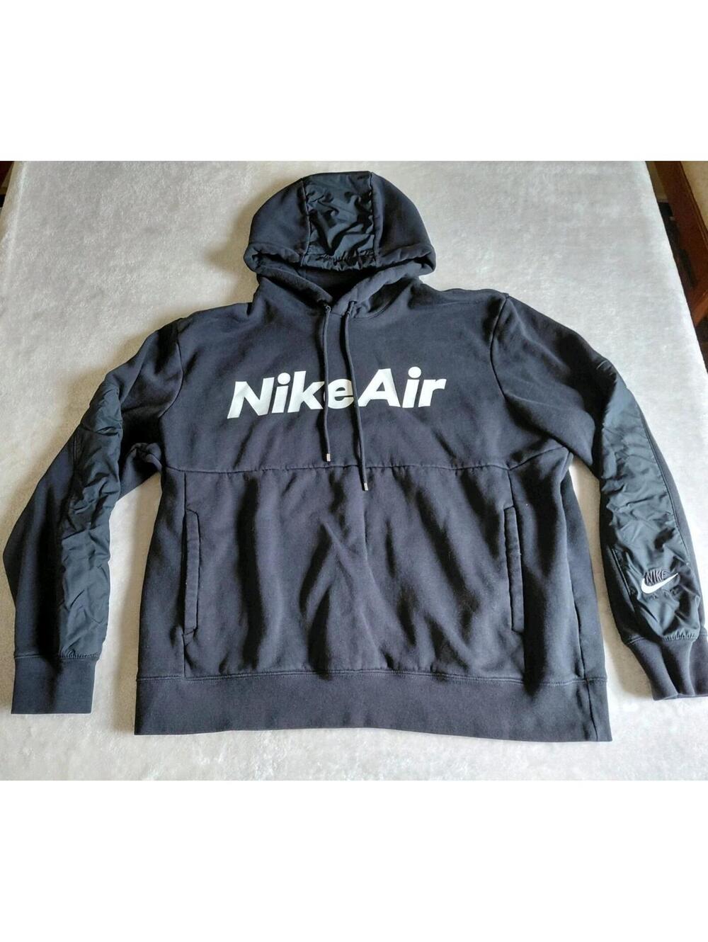 Nike Hoodie Mens XL Black Nike Air Pullover Fleece Lined